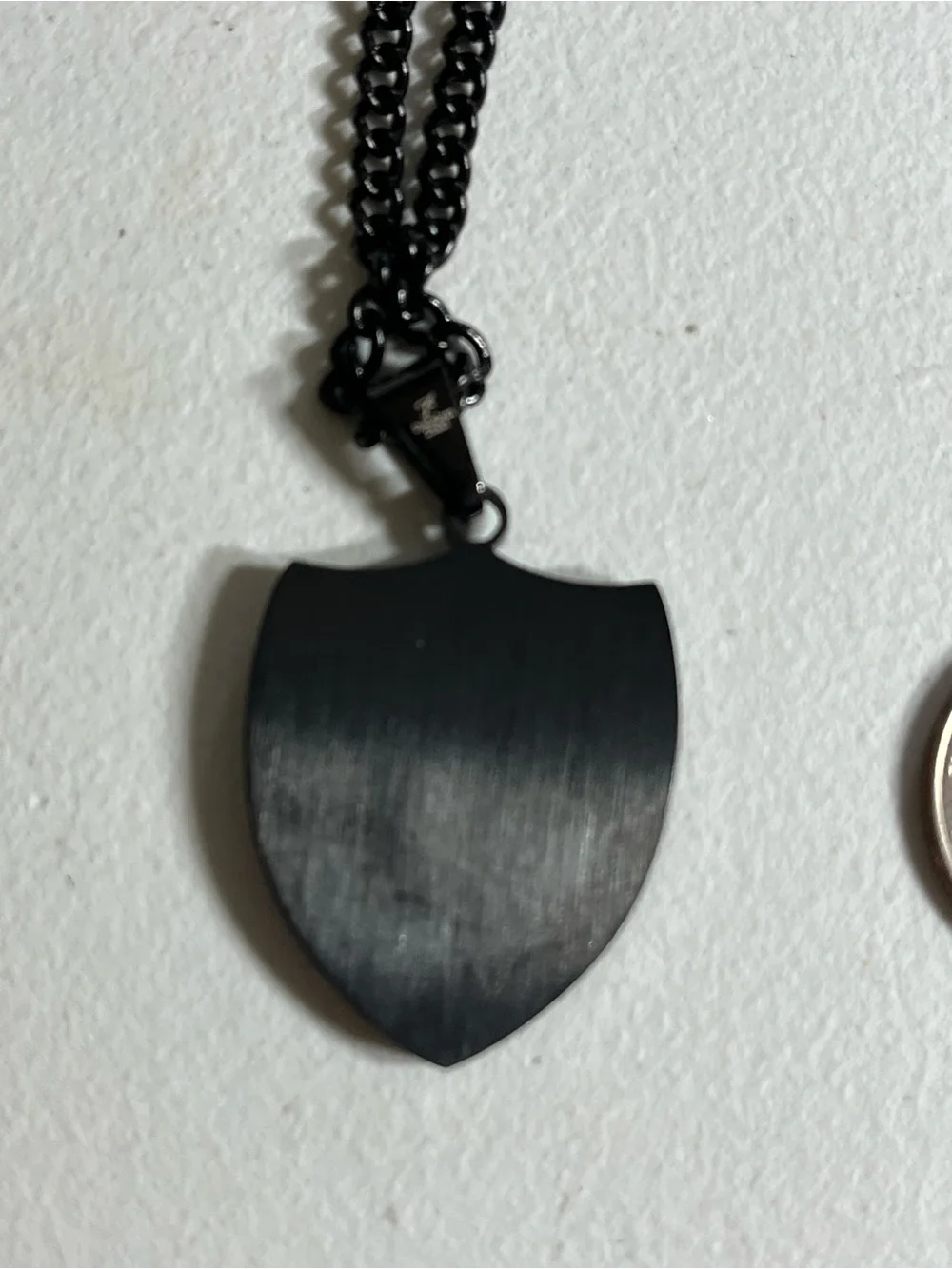 24”, Stainless Steel Black Sports Logo Dog Tag & Shield Necklace Set